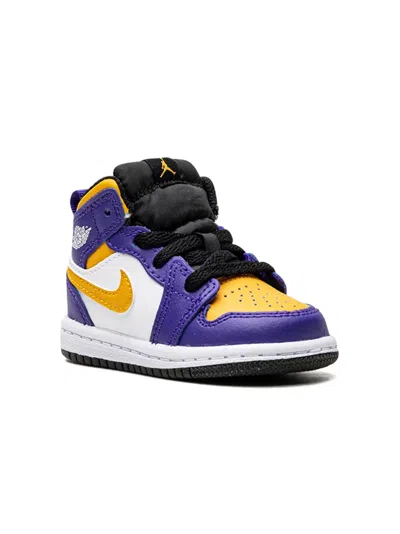 Jordan Kids'  1 Mid Sneakers In Blue