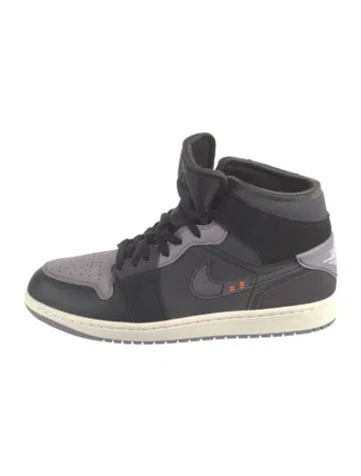 Pre-owned Jordan 1 Mid Sneakers In Gray