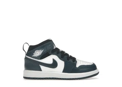 Pre-owned Jordan 1 Mid Sneakers In Armory Navy Blue/black/white