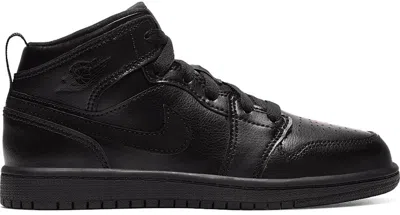 Pre-owned Jordan 1 Mid Sneakers In Black
