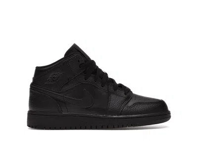 Pre-owned Jordan 1 Mid Sneakers In Black