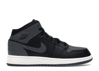 Pre-owned Jordan 1 Mid Sneakers In Black/dark Grey/summit White
