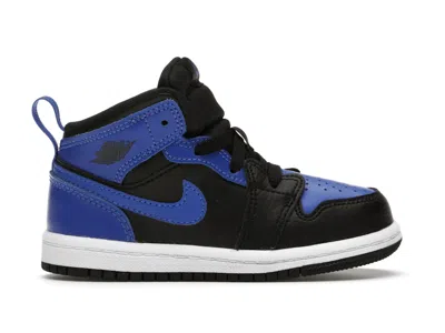 Pre-owned Jordan 1 Mid Sneakers In Black/hyper Royal/white