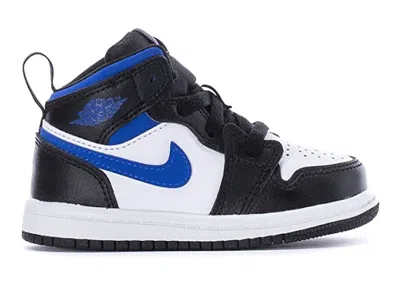 Pre-owned Jordan 1 Mid Sneakers In Black/racer Blue/white