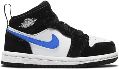 Pre-owned Jordan 1 Mid Sneakers In Black/racer Blue/white