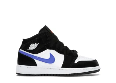 Pre-owned Jordan 1 Mid Sneakers In Black/racer Blue/white