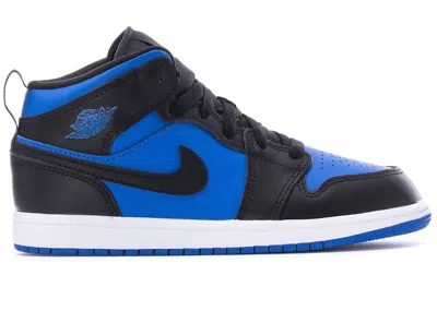 Pre-owned Jordan 1 Mid Sneakers In Black/royal Blue