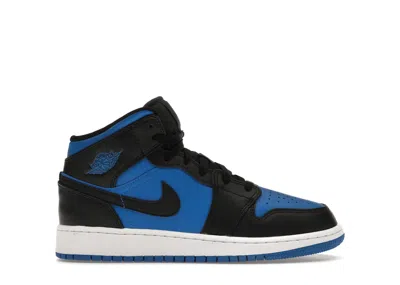 Pre-owned Jordan 1 Mid Sneakers In Black/royal Blue