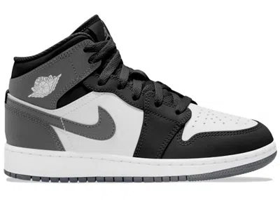 Pre-owned Jordan 1 Mid Sneakers In Black/white/iron Grey