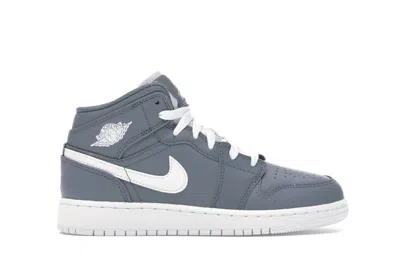 Pre-owned Jordan 1 Mid Sneakers In Cool Grey/white