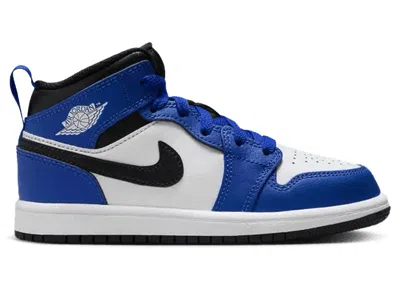 Pre-owned Jordan 1 Mid Sneakers In Game Royal/black/white
