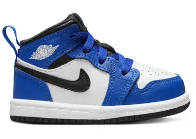 Pre-owned Jordan 1 Mid Sneakers In Game Royal/white/black