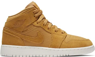 Pre-owned Jordan 1 Mid Sneakers In Golden Harvest/sail