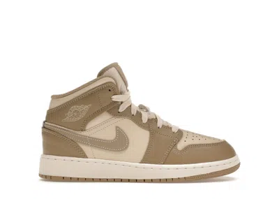 Pre-owned Jordan 1 Mid Sneakers In Legend Brown/khaki Brown