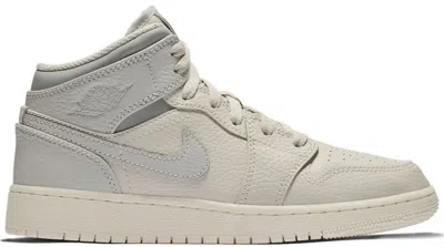 Pre-owned Jordan 1 Mid Sneakers In Light Bone/wolf Grey