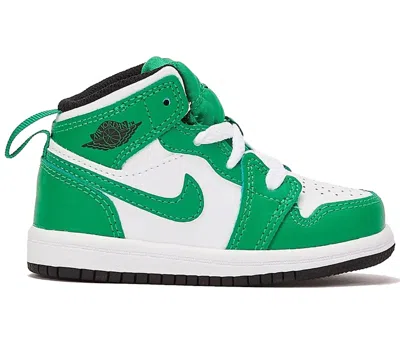 Pre-owned Jordan 1 Mid Sneakers In Lucky Green/black/white