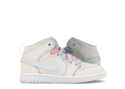 Pre-owned Jordan 1 Mid Sneakers In Phantom/igloo/purple Rise
