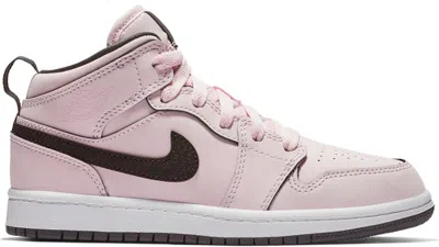 Pre-owned Jordan 1 Mid Sneakers In Pink Foam/black/white In Multi