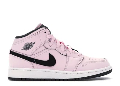 Pre-owned Jordan 1 Mid Sneakers In Pink Foam/black/white In Multi