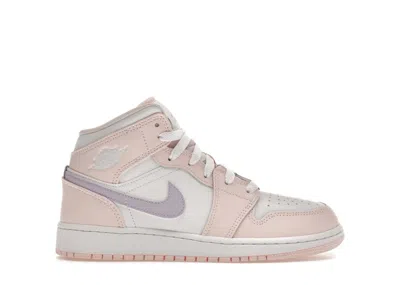 Pre-owned Jordan 1 Mid Sneakers In Pink Wash/violet Frost/white