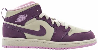 Pre-owned Jordan 1 Mid Sneakers In Pro Purple/desert Sand