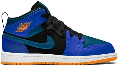 Pre-owned Jordan 1 Mid Sneakers In Racer Blue/green Abyss/black In Multi