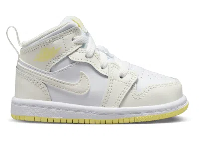 Pre-owned Jordan 1 Mid Sneakers In Sail/white/light Laser Orange