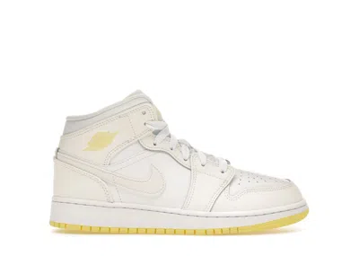 Pre-owned Jordan 1 Mid Sneakers In Sail/white/light Laser Orange In Multi