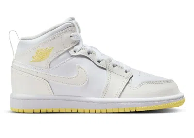 Pre-owned Jordan 1 Mid Sneakers In Sail/white/light Laser Orange In Multi