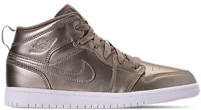 Pre-owned Jordan 1 Mid Sneakers In Sepia Stone/white/noble Red In Multi