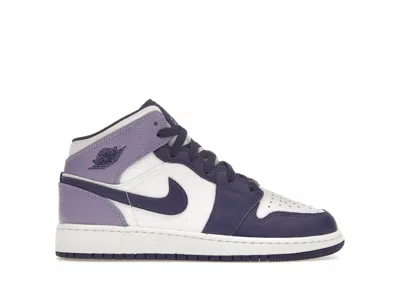 Pre-owned Jordan 1 Mid Sneakers In Sky Blue J Purple/white/sky Blue J Light Purple