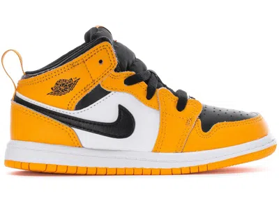 Pre-owned Jordan 1 Mid Sneakers In Taxi/white/black