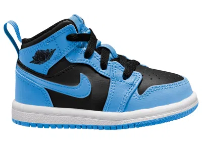 Pre-owned Jordan 1 Mid Sneakers In University Blue/white/black