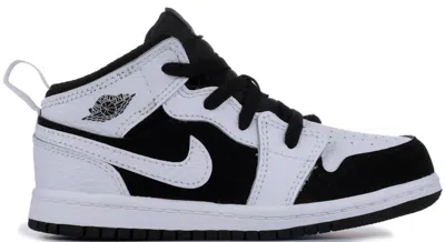 Pre-owned Jordan 1 Mid Sneakers In White/black