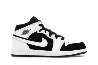 Pre-owned Jordan 1 Mid Sneakers In White/black