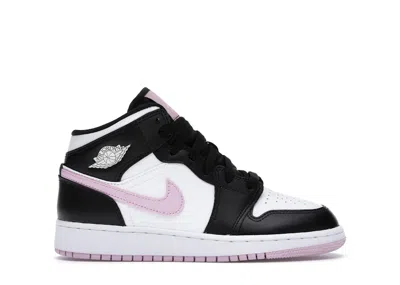 Pre-owned Jordan 1 Mid Sneakers In White/black/light Arctic Pink