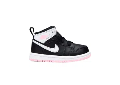 Pre-owned Jordan 1 Mid Sneakers In White/black/light Arctic Pink