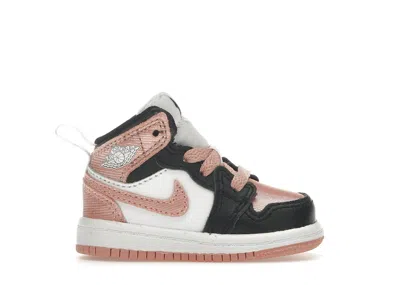 Pre-owned Jordan 1 Mid Sneakers In White/black/light Madder Root