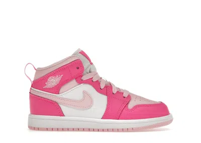 Pre-owned Jordan 1 Mid Sneakers In White/fierce Pink/medium Soft Pink In Multi