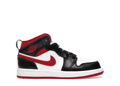 Pre-owned Jordan 1 Mid Sneakers In White/gym Red/black In Multi