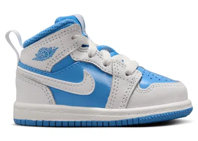 Pre-owned Jordan 1 Mid Sneakers In White/legend Blue