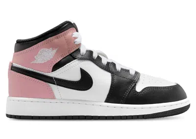 Pre-owned Jordan 1 Mid Sneakers In White/rust Pink/black In Multi