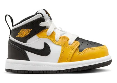 Pre-owned Jordan 1 Mid Sneakers In Yellow Ochre/black/white In Multi