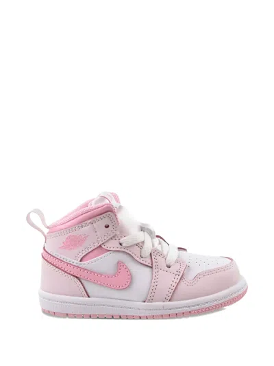 Jordan Babies' 1 Mid Sneakers In Pink