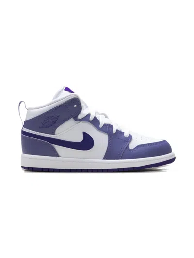 Jordan Kids'  1 Mid Sneakers In White