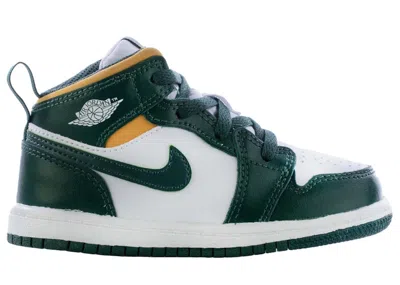 Pre-owned Jordan 1 Mid Sonics (2021) Sneakers In Noble Green/pollen/white