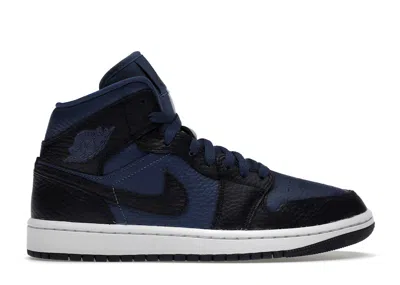 Pre-owned Jordan 1 Mid Split (women's) Sneakers In Black/french Blue/white