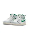 Jordan 1 Mid "summit White/pure Platinum/sail/pine Green" Sneakers In White