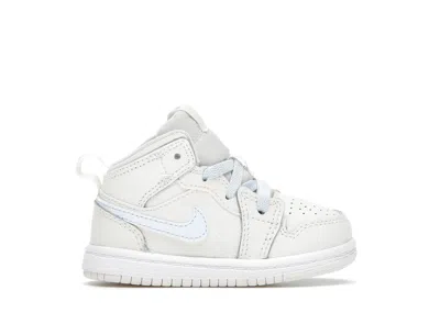 Pre-owned Jordan 1 Mid Swoosh Sneakers In Phantom/igloo/purple Rise