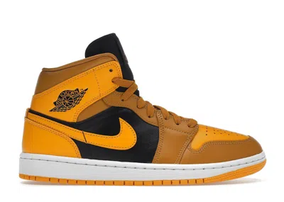 Pre-owned Jordan 1 Mid Taxi (women's) Sneakers In Chutney/black/white In Multi